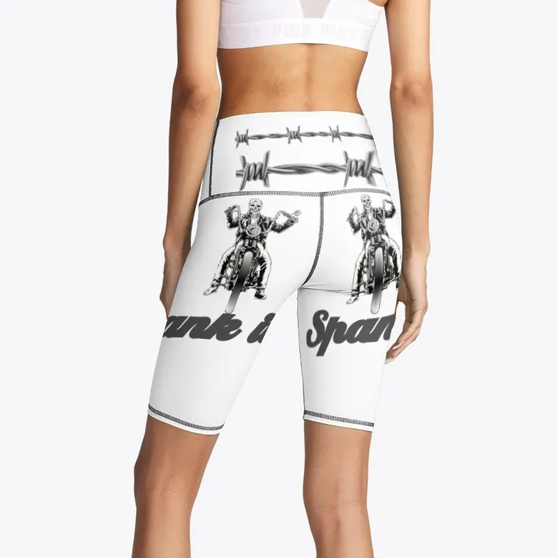 The white spank it shorts